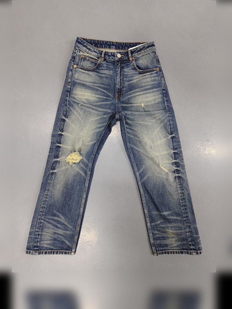 3A074-JS destroy and repair wash jeans