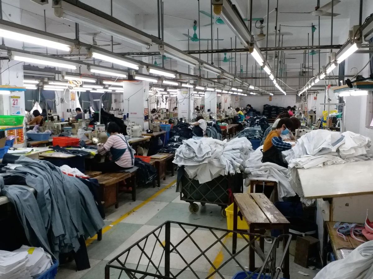 Sewing floor at HuaFeng factory, Guangzhou
