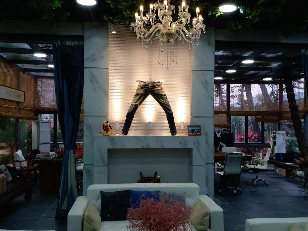 Denim collection display in PSL showroom